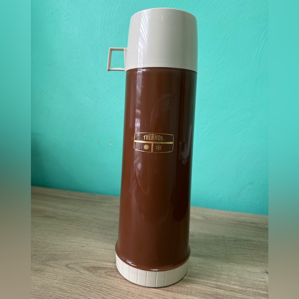 Vintage Brown Thermos Large
